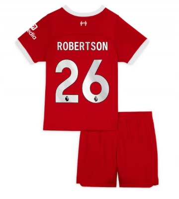 Liverpool Andrew Robertson #26 Hemmakläder Barn 2023-24 Kortärmad (+ Korta byxor)